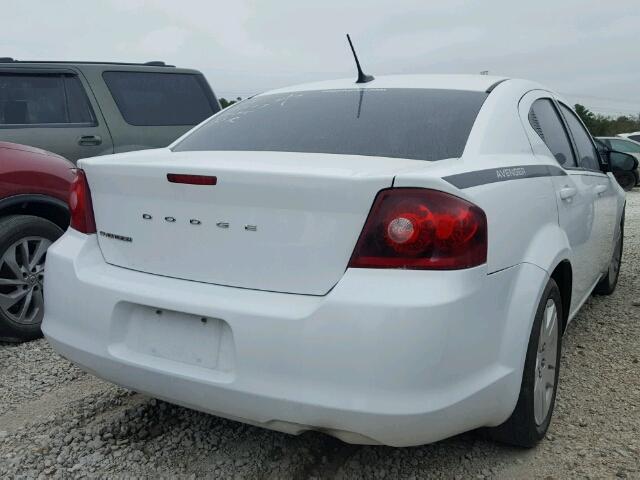 1C3CDZAB4EN125703 - 2014 DODGE AVENGER WHITE photo 4