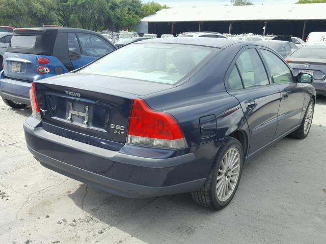 YV1RS58DX22111646 - 2002 VOLVO S60 2.4T BLUE photo 4