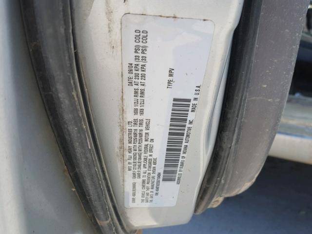 4S4BT62C557104584 - 2005 SUBARU BAJA SPORT SILVER photo 10