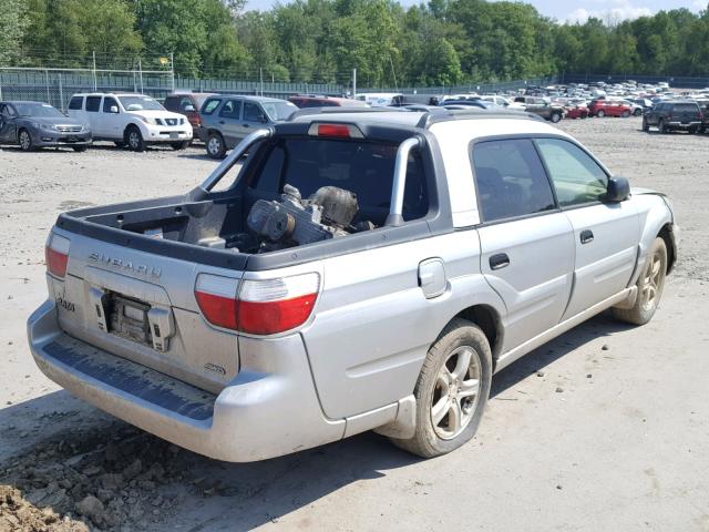 4S4BT62C557104584 - 2005 SUBARU BAJA SPORT SILVER photo 4