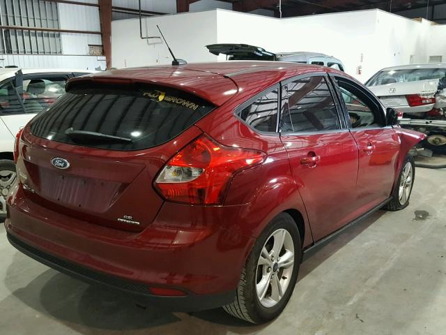 1FADP3K23EL180504 - 2014 FORD FOCUS RED photo 4