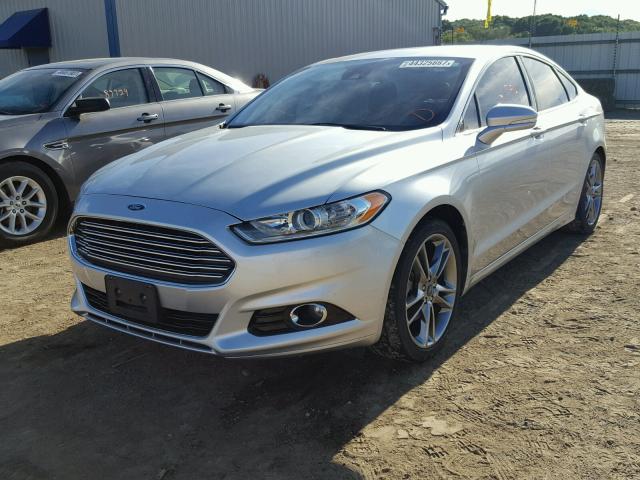 3FA6P0K93ER133866 - 2014 FORD FUSION TIT SILVER photo 2