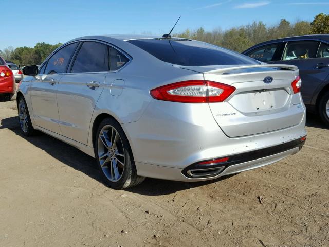 3FA6P0K93ER133866 - 2014 FORD FUSION TIT SILVER photo 3