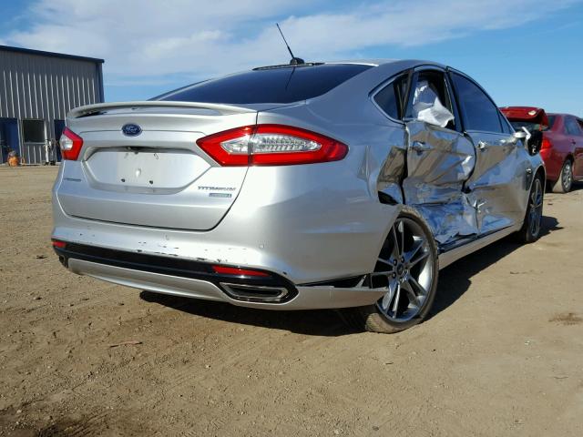 3FA6P0K93ER133866 - 2014 FORD FUSION TIT SILVER photo 4