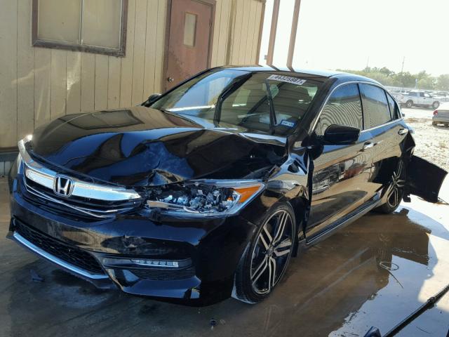 1HGCR2F13HA017753 - 2017 HONDA ACCORD SPO BLACK photo 2