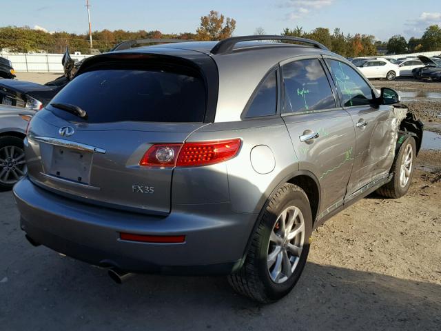 JNRAS08W37X202047 - 2007 INFINITI FX35 GRAY photo 4