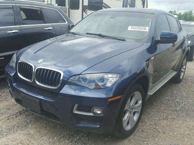 5UXFG2C54E0C45160 - 2014 BMW X6 XDRIVE3 BLUE photo 2