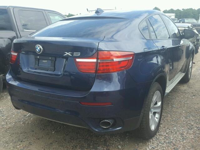 5UXFG2C54E0C45160 - 2014 BMW X6 XDRIVE3 BLUE photo 4