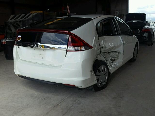 JHMZE2H51ES003262 - 2014 HONDA INSIGHT LX WHITE photo 4