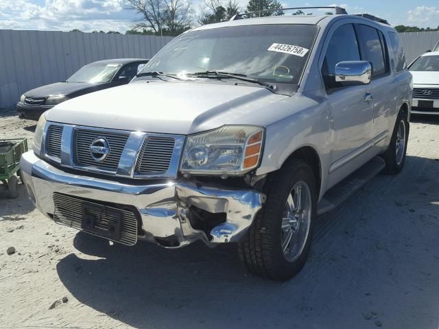 5N1AA08A14N734696 - 2004 NISSAN ARMADA SE SILVER photo 2