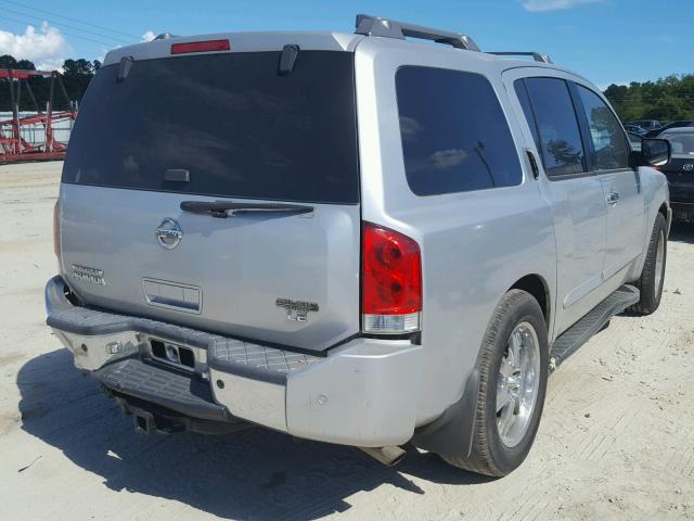 5N1AA08A14N734696 - 2004 NISSAN ARMADA SE SILVER photo 4