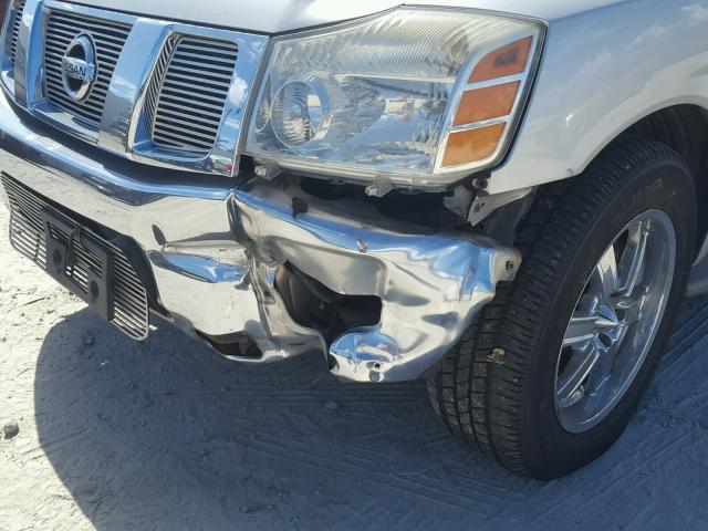 5N1AA08A14N734696 - 2004 NISSAN ARMADA SE SILVER photo 9