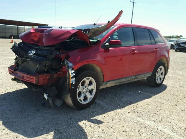 2FMDK3JC5CBA90878 - 2012 FORD EDGE SEL RED photo 2