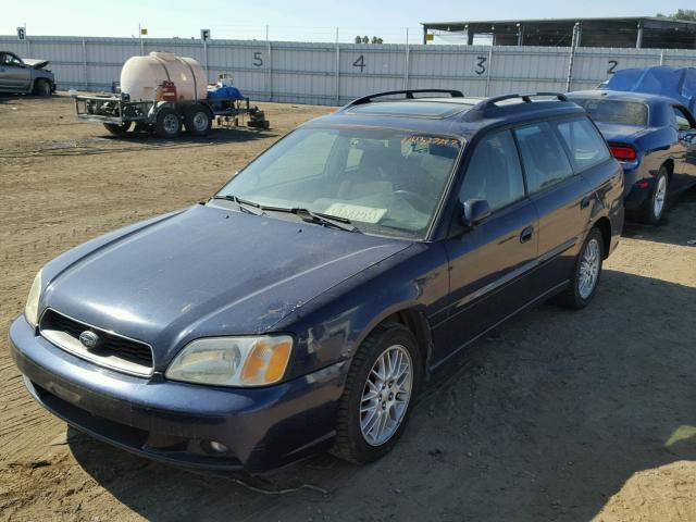 4S3BH635737302019 - 2003 SUBARU LEGACY L BLUE photo 2