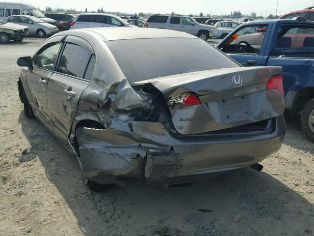 2HGFA16578H309697 - 2008 HONDA CIVIC LX CHARCOAL photo 3