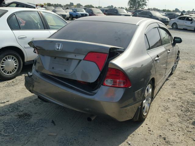 2HGFA16578H309697 - 2008 HONDA CIVIC LX CHARCOAL photo 4