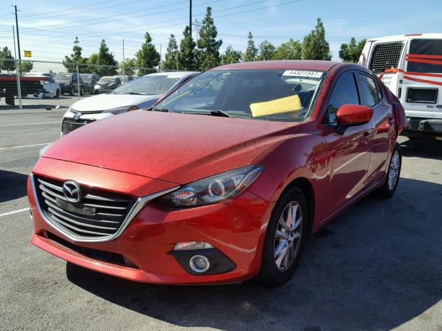 JM1BM1V77E1140640 - 2014 MAZDA 3 TOURING RED photo 2