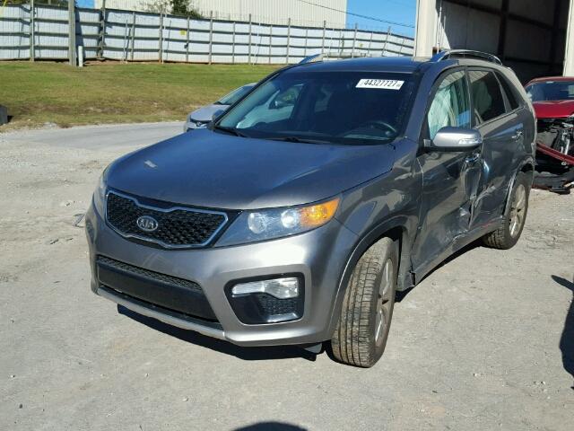 5XYKW4A25BG164081 - 2011 KIA SORENTO SX GRAY photo 2