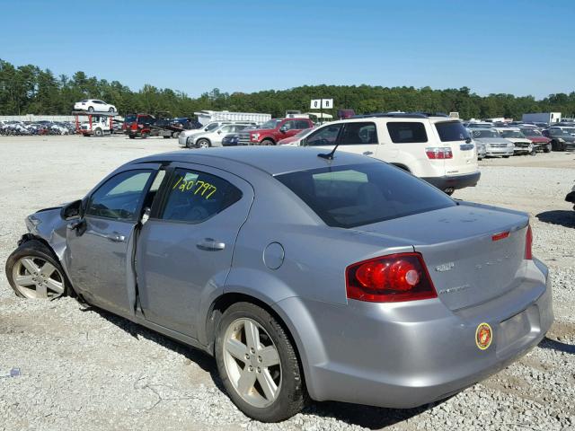 1C3CDZAB8DN518151 - 2013 DODGE AVENGER SE SILVER photo 3