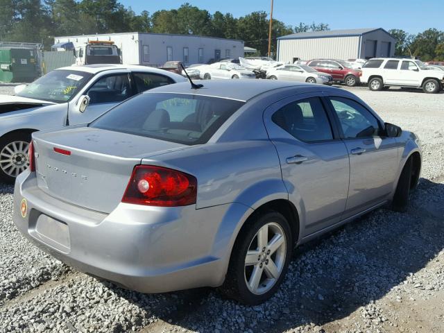 1C3CDZAB8DN518151 - 2013 DODGE AVENGER SE SILVER photo 4