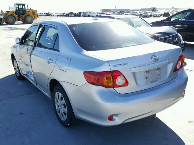 JTDBL40E399087422 - 2009 TOYOTA COROLLA BA SILVER photo 3