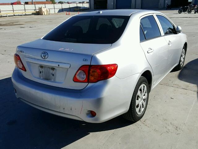 JTDBL40E399087422 - 2009 TOYOTA COROLLA BA SILVER photo 4