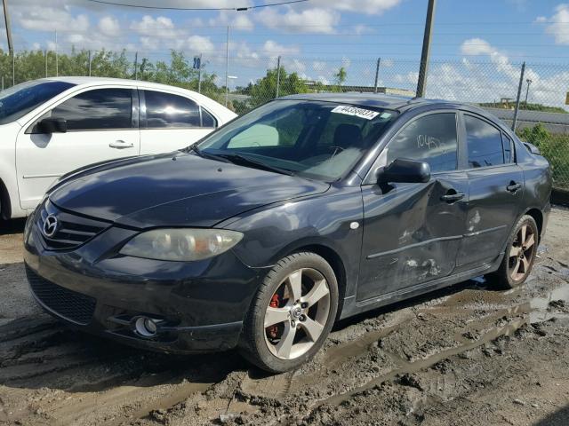 JM1BK323851310166 - 2005 MAZDA 3 S BLACK photo 2