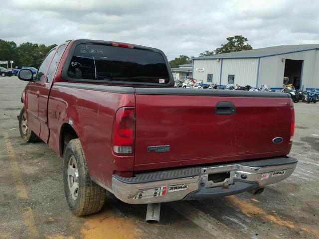 1FTRX17292NA91615 - 2002 FORD F150 RED photo 3