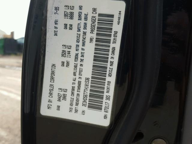 2E3HD56T7TH101536 - 1996 EAGLE VISION ESI შავი ფოტო 10