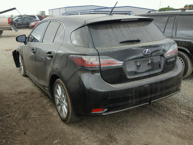 JTHKD5BH9D2165244 - 2013 LEXUS CT 200 BLACK photo 3