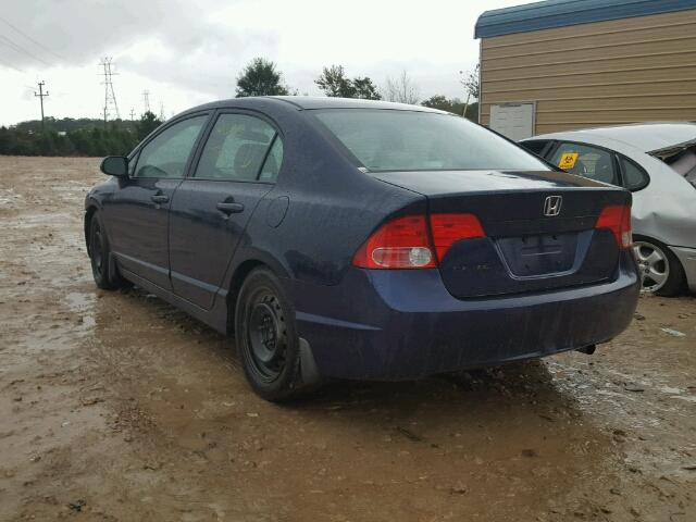 1HGFA16576L022568 - 2006 HONDA CIVIC BLUE photo 3