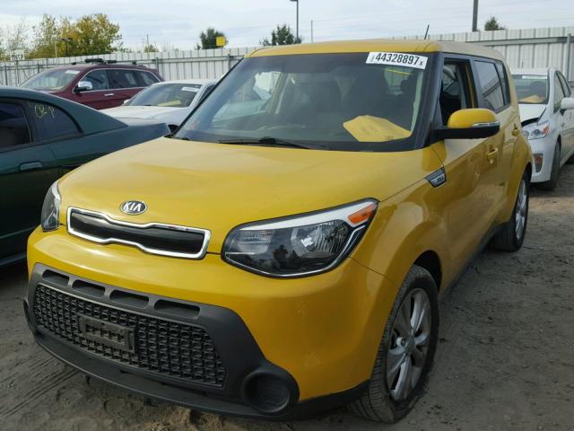 KNDJP3A53E7006501 - 2014 KIA SOUL + YELLOW photo 2