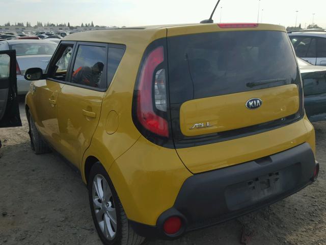 KNDJP3A53E7006501 - 2014 KIA SOUL + YELLOW photo 3