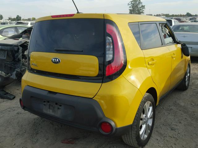 KNDJP3A53E7006501 - 2014 KIA SOUL + YELLOW photo 4