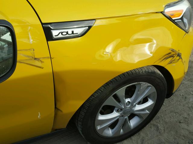 KNDJP3A53E7006501 - 2014 KIA SOUL + YELLOW photo 9