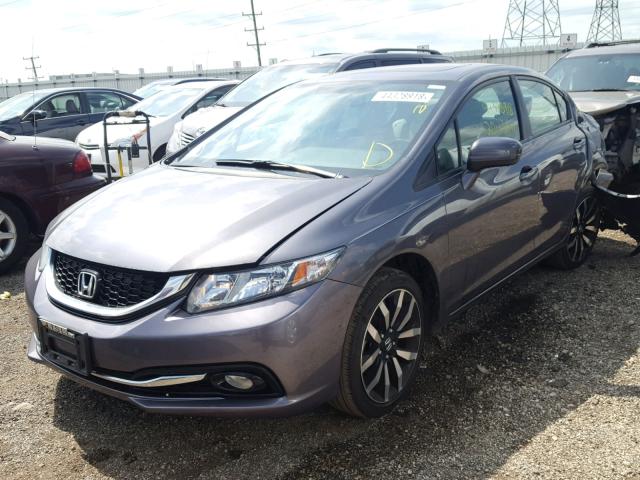 2HGFB2F90FH510327 - 2015 HONDA CIVIC EXL 灰色 照片 2
