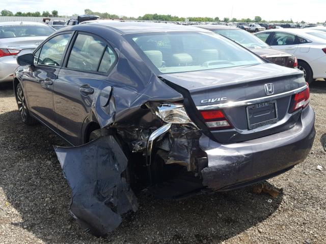 2HGFB2F90FH510327 - 2015 HONDA CIVIC EXL 灰色 照片 3