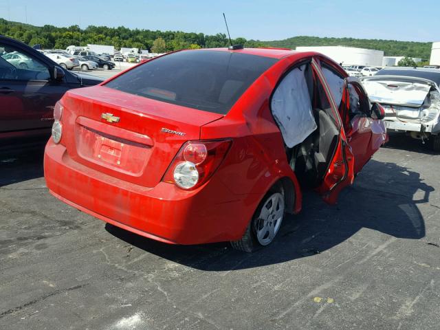 1G1JB5SH0G4146747 - 2016 CHEVROLET SONIC LS 红色 照片 4