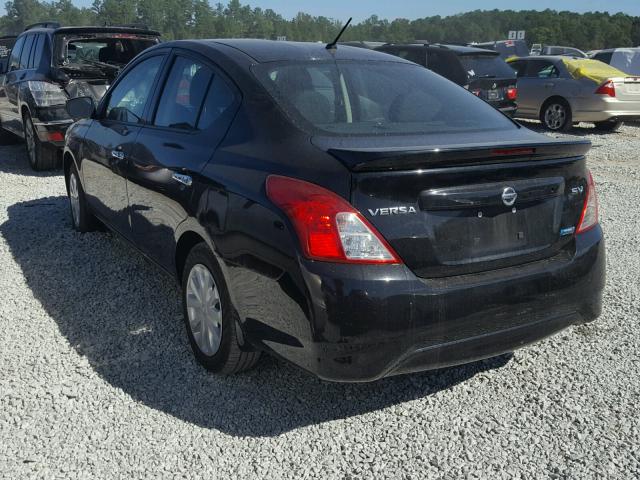 3N1CN7AP9FL942680 - 2015 NISSAN VERSA S BLACK photo 3