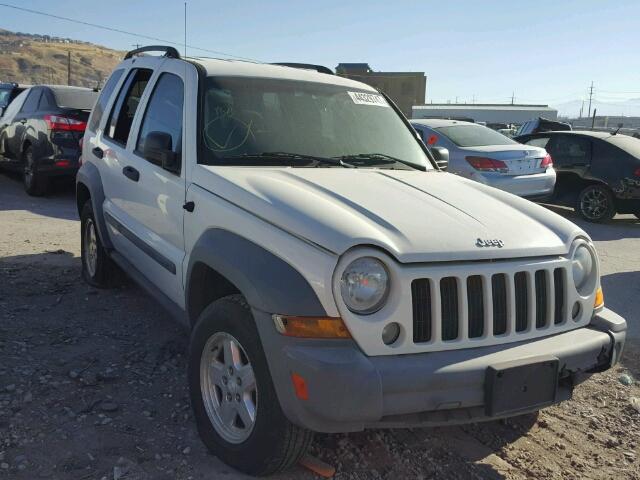 1J4GL48K35W658042 - 2005 JEEP LIBERTY SP WHITE photo 1