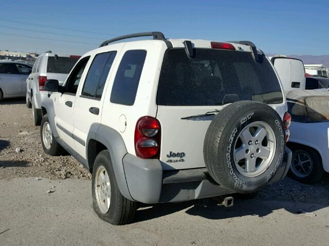 1J4GL48K35W658042 - 2005 JEEP LIBERTY SP WHITE photo 3