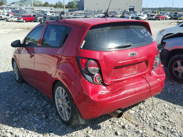 1G1JD6SB2D4197688 - 2013 CHEVROLET SONIC LT RED photo 3