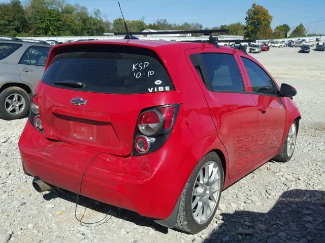 1G1JD6SB2D4197688 - 2013 CHEVROLET SONIC LT RED photo 4