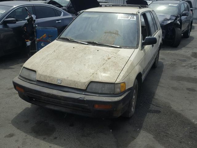 JHMEY3740KS000272 - 1989 HONDA CIVIC WAGO CREAM photo 2