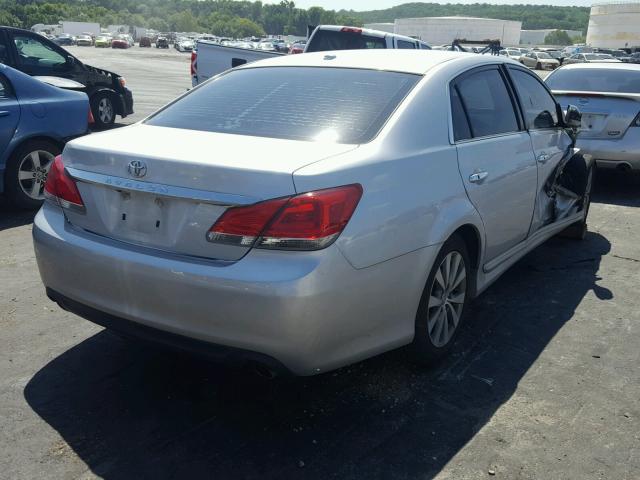 4T1BK3DB4BU395338 - 2011 TOYOTA AVALON BAS SILVER photo 4