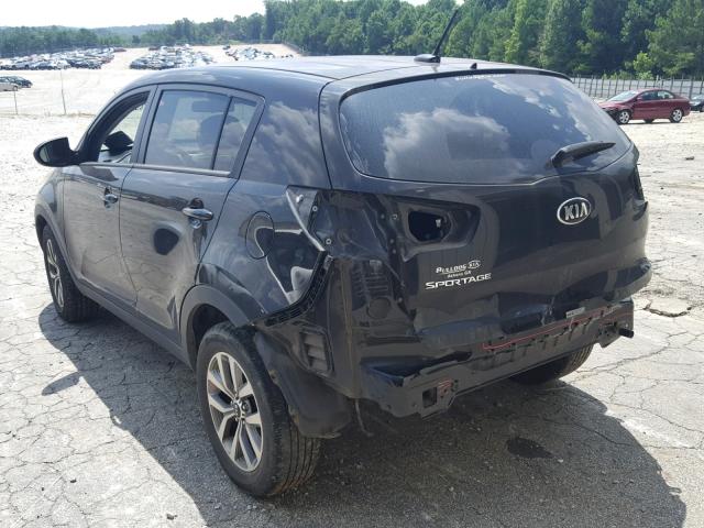 KNDPB3AC0E7549487 - 2014 KIA SPORTAGE B BLACK photo 3