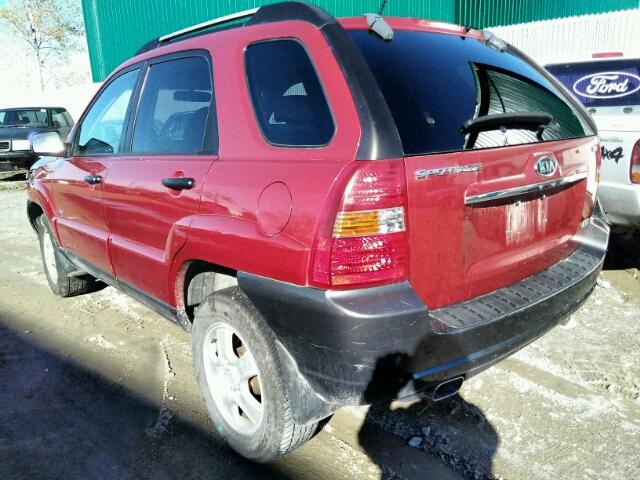 KNDJE723X77405063 - 2007 KIA SPORTAGE RED photo 3