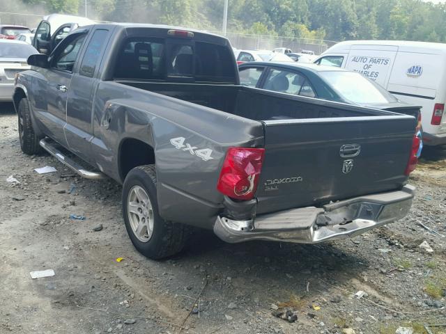 1D7HW42K95S220813 - 2005 DODGE DAKOTA SLT GRAY photo 3