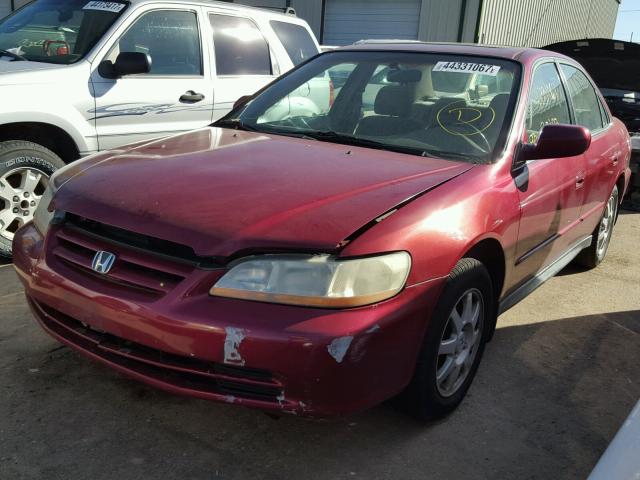 1HGCG56772A149546 - 2002 HONDA ACCORD RED photo 2