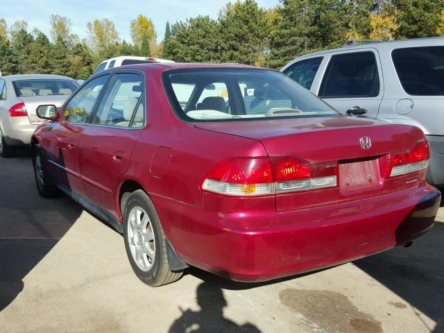 1HGCG56772A149546 - 2002 HONDA ACCORD RED photo 3